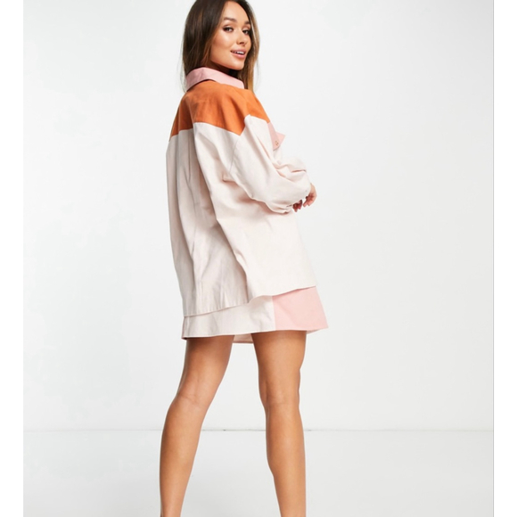 ASOS DESIGN ColorBlock Button Down Shacket - Picture 2 of 4